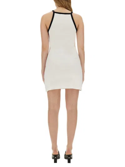 Shop Courrèges Dress With Logo In White