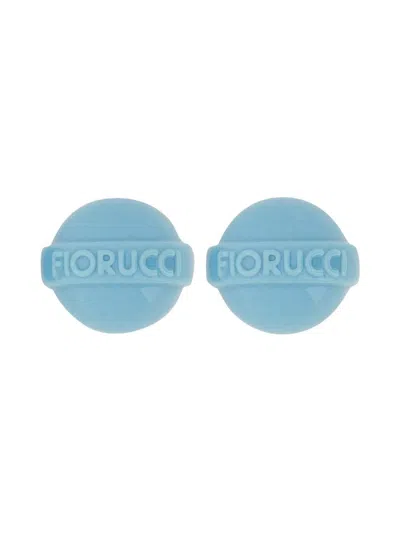 Shop Fiorucci "lollipop" Earrings In Azure