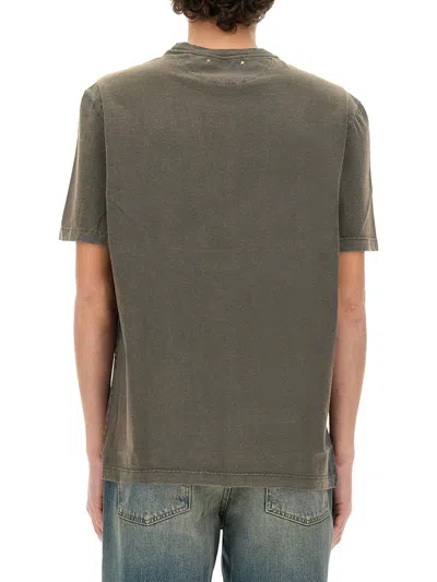 Shop Golden Goose T-shirt With Logo In Green