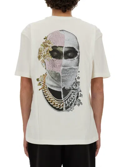 Shop Ih Nom Uh Nit "newspaper Mask" T-shirt In White