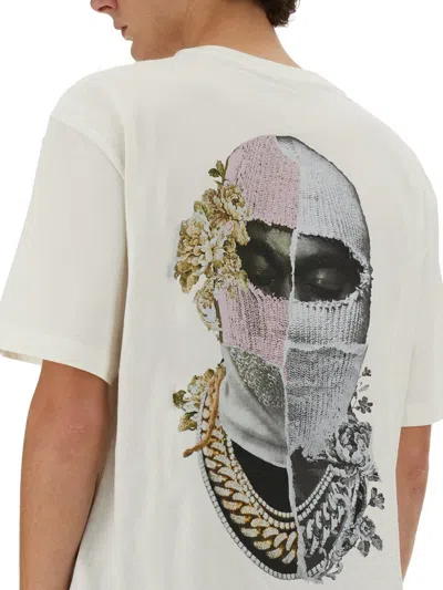 Shop Ih Nom Uh Nit "newspaper Mask" T-shirt In White