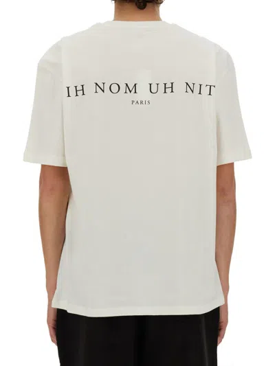 Shop Ih Nom Uh Nit Newspaper Mask T-shirt In White