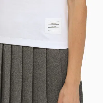 Shop Thom Browne Crew-neck T-shirt With Patch In White