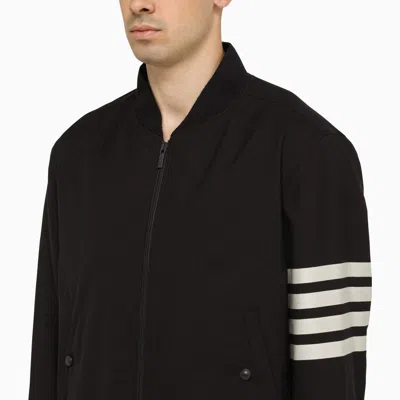 Shop Thom Browne Navy Bomber Jacket In Blue