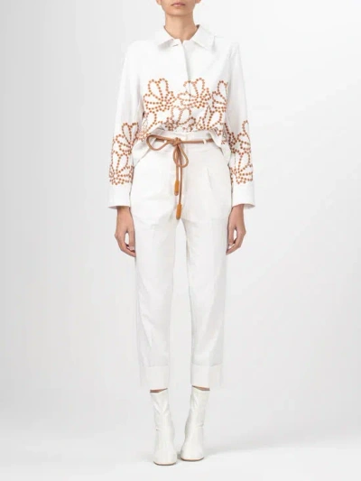 Shop Silvia Tcherassi Beryl Pant In White