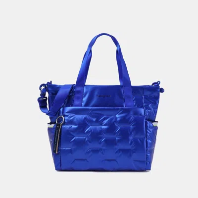 Shop Hedgren Puffer Tote Bag In Strong Blue