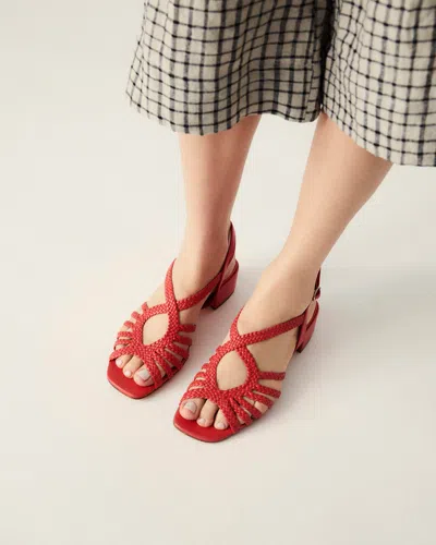 Shop Naguisa Raco Red Square Low Sandal