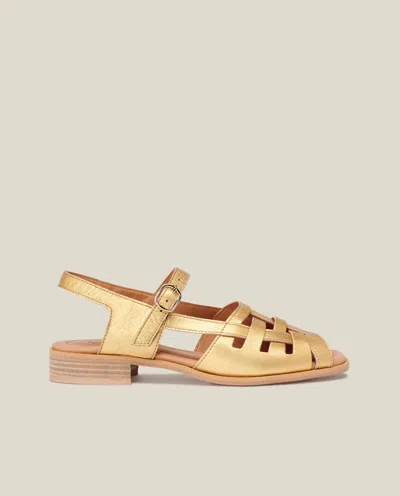 Shop Naguisa Manto Sandal In Gold