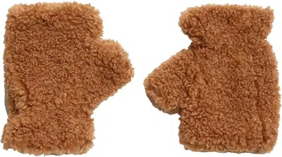 Shop Apparis Ariel Luxe Teddie Hazelnut Glove In Brown