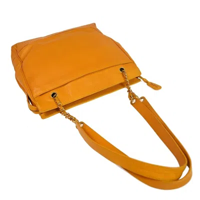 Pre-owned Chanel Triple Coco Orange Leather Shoulder Bag ()