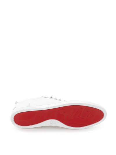 Shop Christian Louboutin Elegant White Leather Sneaker Women's Elegance