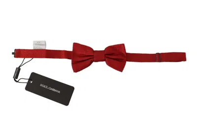 Shop Dolce & Gabbana Elegant Red Silk Men'sd Bow Men's Tie