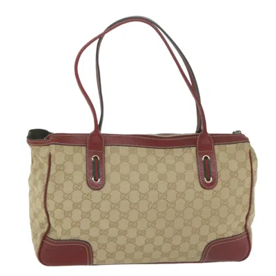 Shop Gucci Princy Brown Canvas Shoulder Bag ()