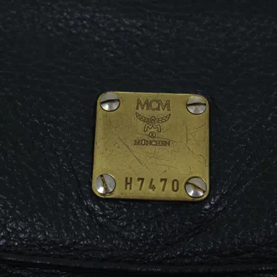 Shop Mcm Black Leather Backpack Bag ()