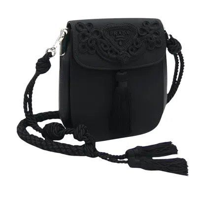 Shop Prada Margit Black Synthetic Shoulder Bag ()