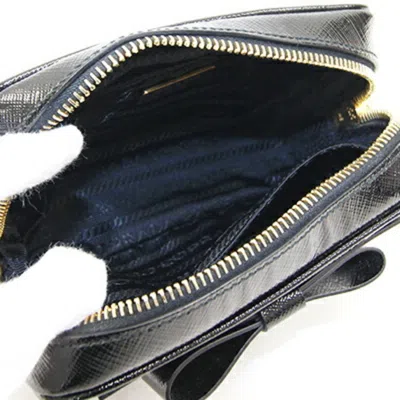 Shop Prada Saffiano Black Leather Shoulder Bag ()
