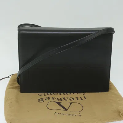Shop Valentino Garavani Black Leather Shoulder Bag ()
