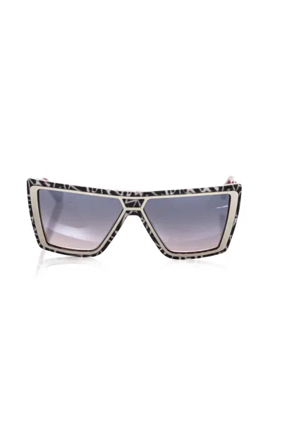 Shop Frankie Morello Chic Zebra Pattern Square Women's Sunglasses In Black