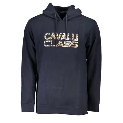 Shop Cavalli Class Cotton Men's Sweater In Blue