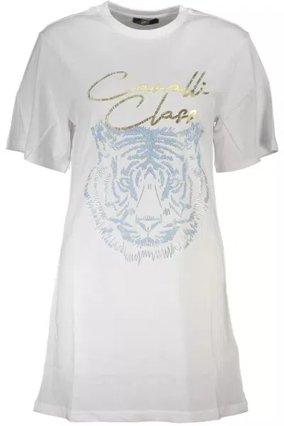 Shop Cavalli Class Cotton Tops & Women's T-shirt In White