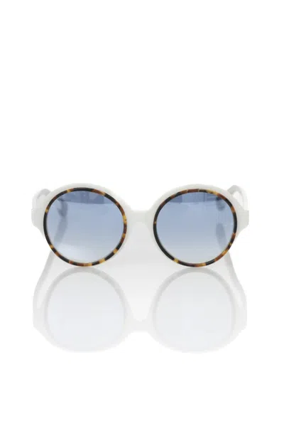 Shop Frankie Morello Chic Round Sunglasses With Turtle Women's Accents In White