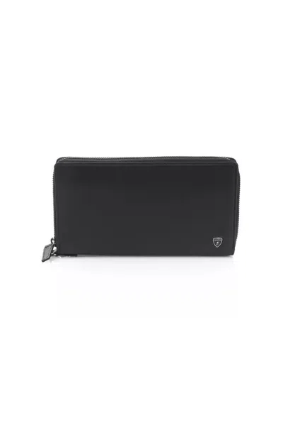 Automobili Lamborghini Black Wallet In Black