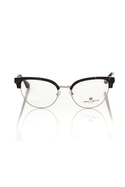 Frankie Morello Burgundy Metallic Fibre Frames In White