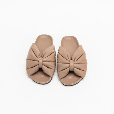 Pre-owned Balenciaga Smooth Nappa Logo Puffy Slide Sandals, 38