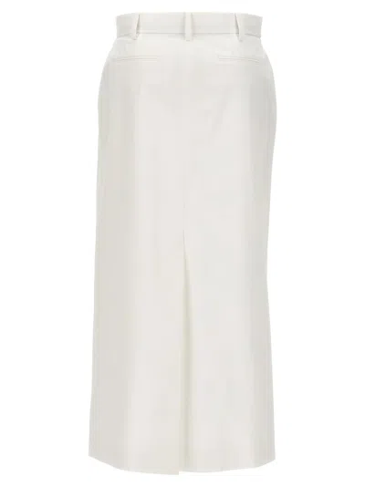 Shop Valentino Longuette Skirt Skirts White