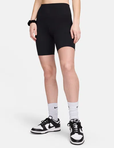 Shop Nike One High Waisted 8" Biker Shorts In Black