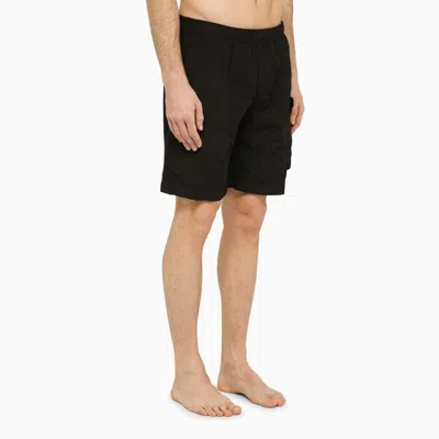 Shop C.p. Company Black Nylon Bermuda Shorts Men