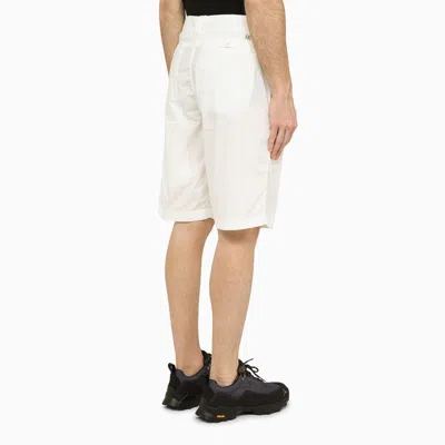 Shop C.p. Company White Cotton-blend Bermuda Shorts Men