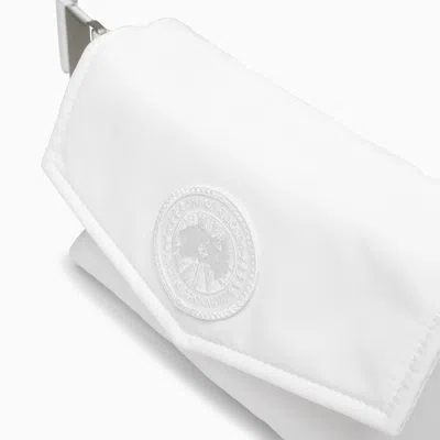 Shop Canada Goose White Nylon Fanny Pack With Logo Patch Men