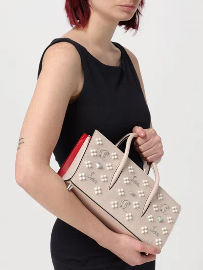 Shop Christian Louboutin Handbag Woman Beige Woman In Cream