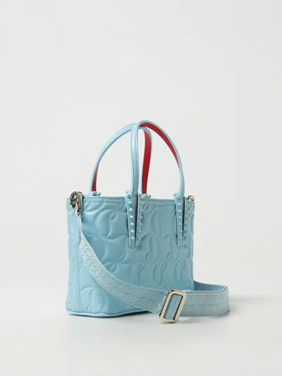 Shop Christian Louboutin Handbag Woman Sky Blue Woman