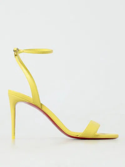 Shop Christian Louboutin Heeled Sandals Woman Yellow Woman