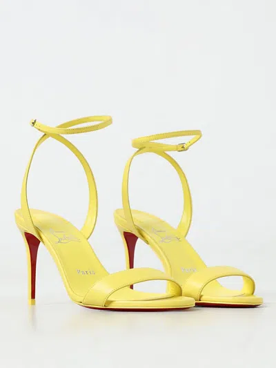 Shop Christian Louboutin Heeled Sandals Woman Yellow Woman