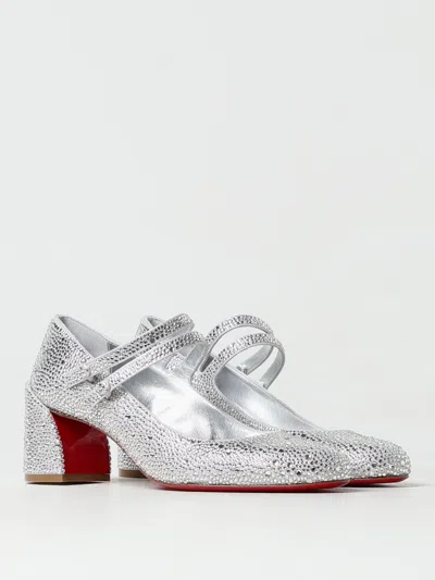 Shop Christian Louboutin High Heel Shoes Woman Silver Woman