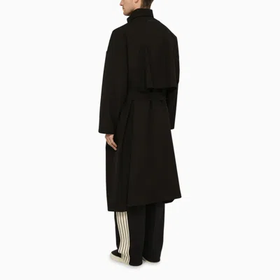 Shop Fear Of God Black Wool Trench Coat With High Collar Men
