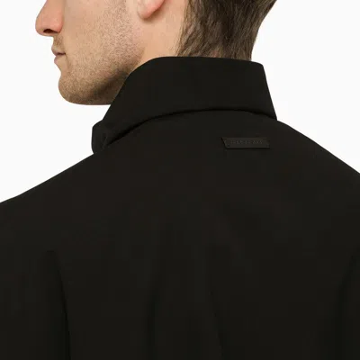 Shop Fear Of God Black Wool Trench Coat With High Collar Men