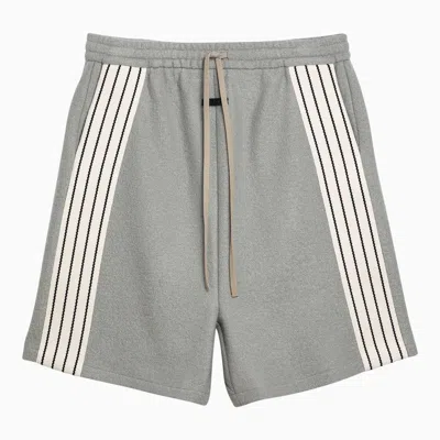 Shop Fear Of God Paris Sky Striped Wool Bermuda Shorts Men In Gray