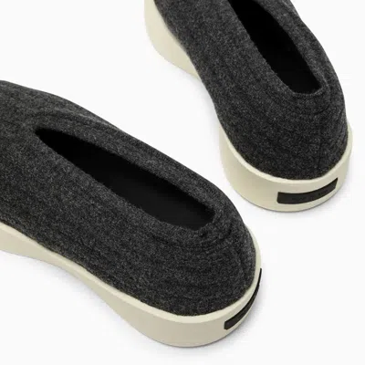 Shop Fear Of God Slip-on Moc Knit Black Mélange Men