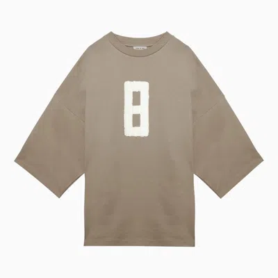 Shop Fear Of God T-shirt With Milan 8 Dune Embroidery Men In Cream