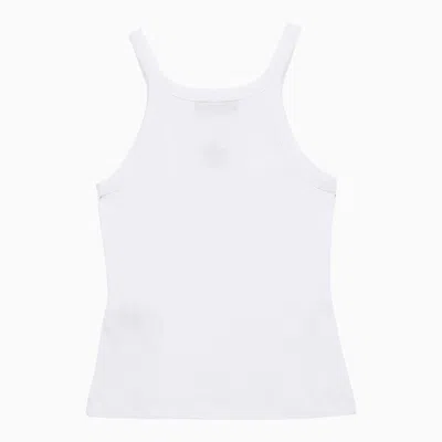 Shop Fendi White Tank Top With Logo Women