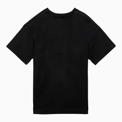 Shop Givenchy Black Cotton Crew-neck T-shirt With Print Men