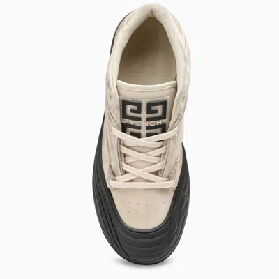 Shop Givenchy Stone Grey Nubuck Low Skate Trainer Men In White