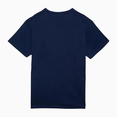 Shop Gucci Ink Cotton T-shirt With Logo Men In Blue