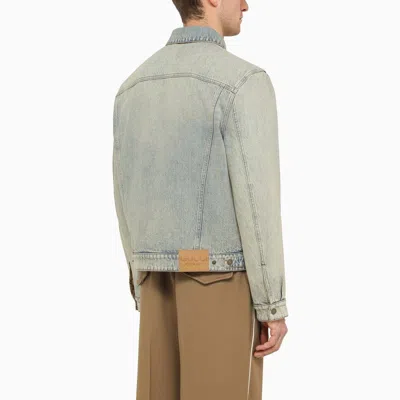 Shop Gucci Reversible Denim Jacket Men In Blue