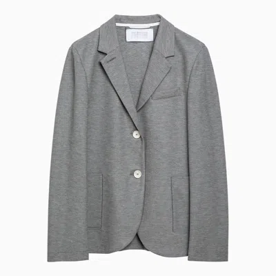 Shop Harris Wharf London Light Grey Single-breasted Cotton Jacket Women In Gray