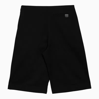 Shop Loewe Black Cotton Pleated Shorts Women